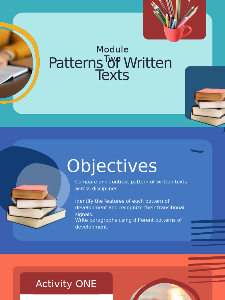 Understanding Patterns of Written Texts | PDF | Laptop | Computer Keyboard