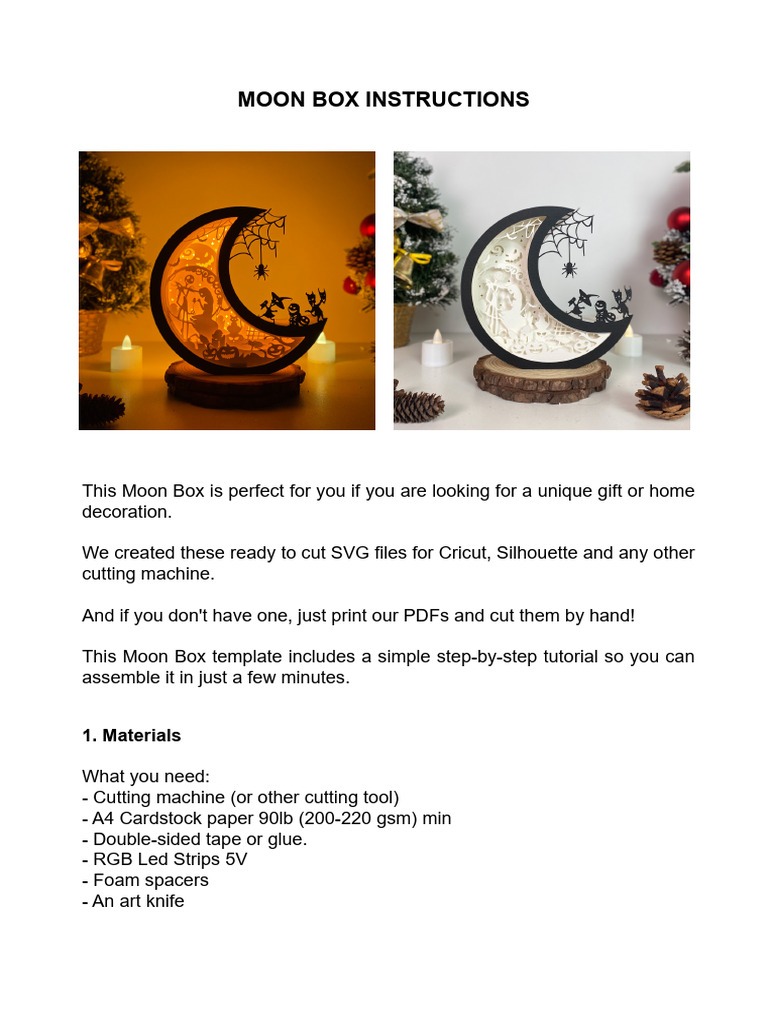 Moon Box DIY Instructions & Template | PDF