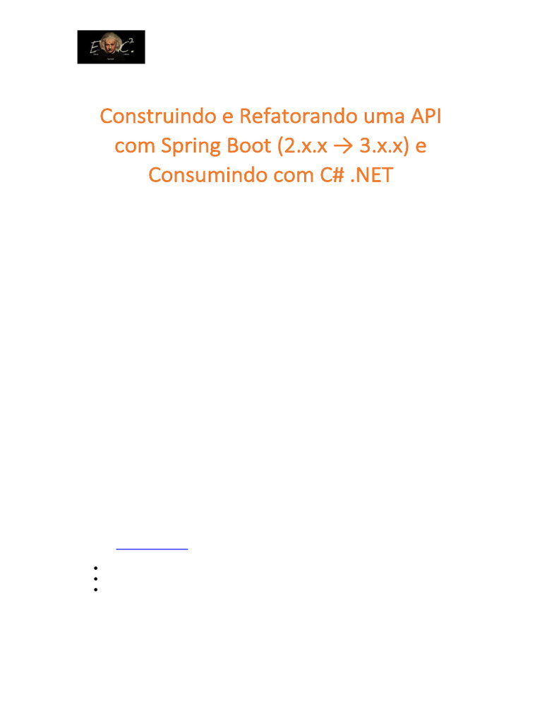 API REST com Spring Boot e C# .NET | PDF | C Sharp (linguagem de ...