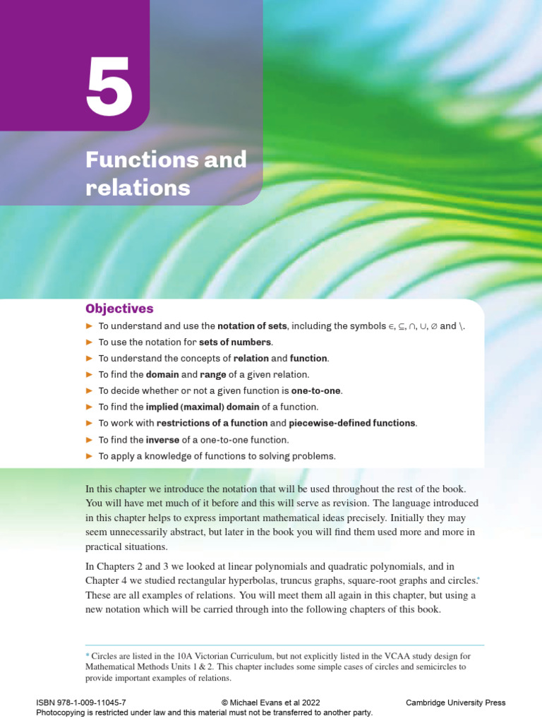 Understanding Functions and Set Notation | PDF | Function (Mathematics ...