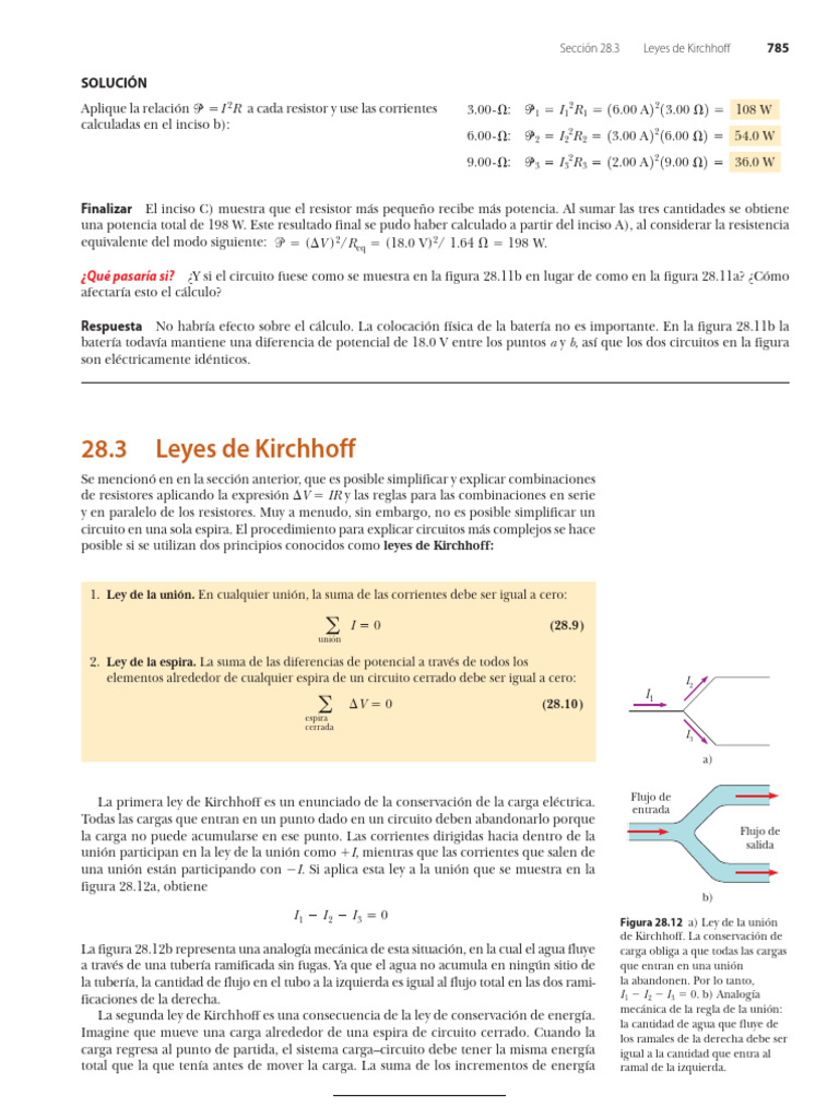 Leyes de Kirchhoff en Circuitos Eléctricos | PDF | Red eléctrica ...