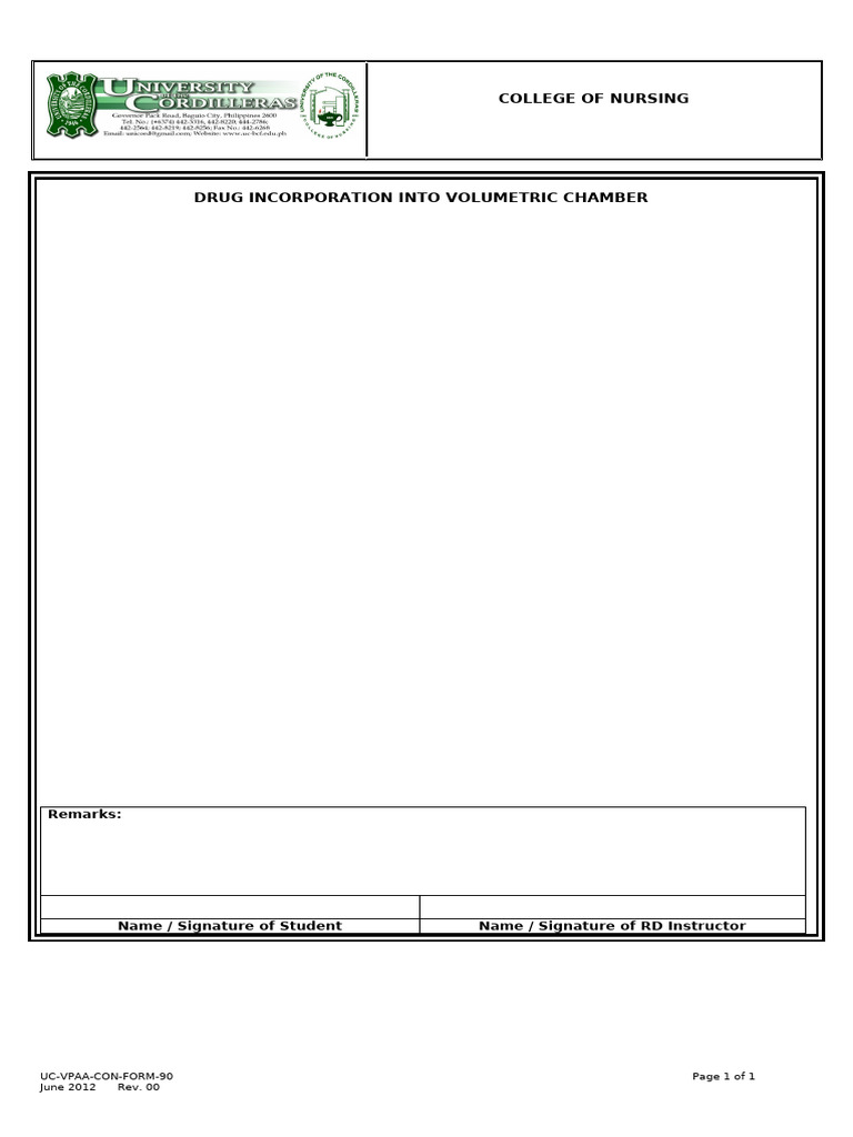 RD Drug Incorporation Into Volumetric Chamber 2 | PDF