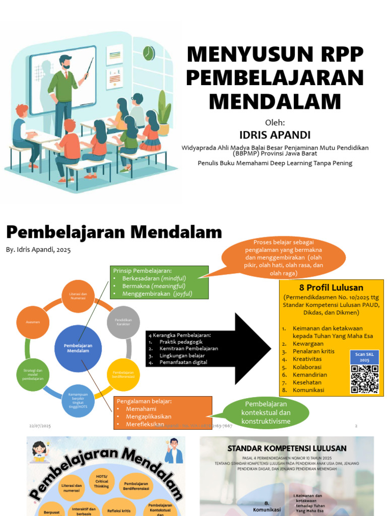 Menyusun RPP Pembelajaran Mendalam | PDF
