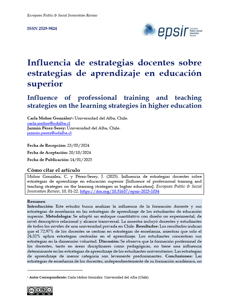 Estrategias docentes y aprendizaje en educación superior | PDF ...