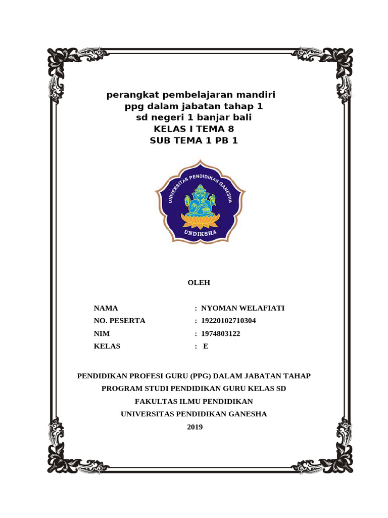 Cover RPP | PDF