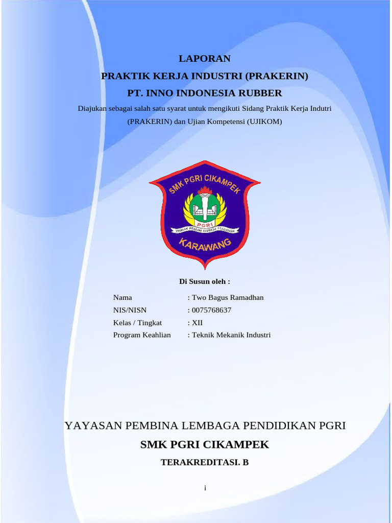 Laporan Prakerin PT Inno Indonesia Rubber | PDF