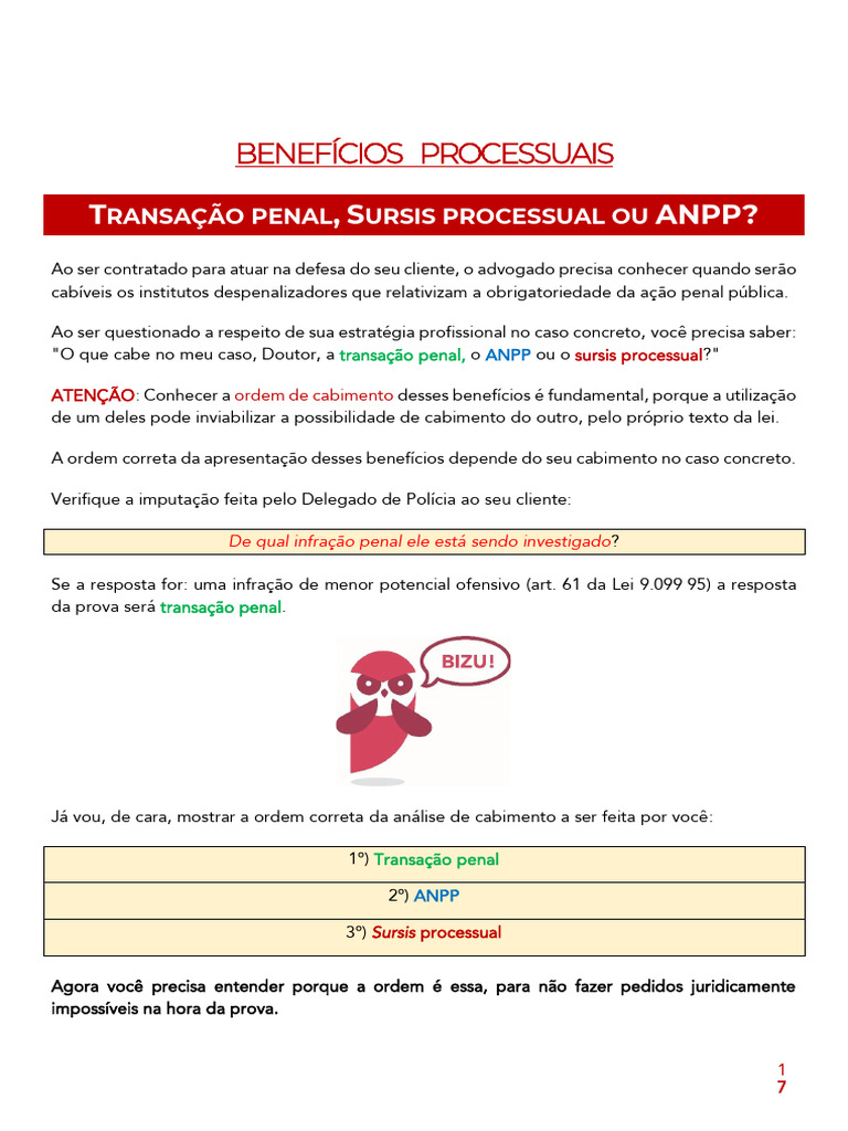 Transação Penal e ANPP: Guia Prático | PDF | Sentença (jurídico ...
