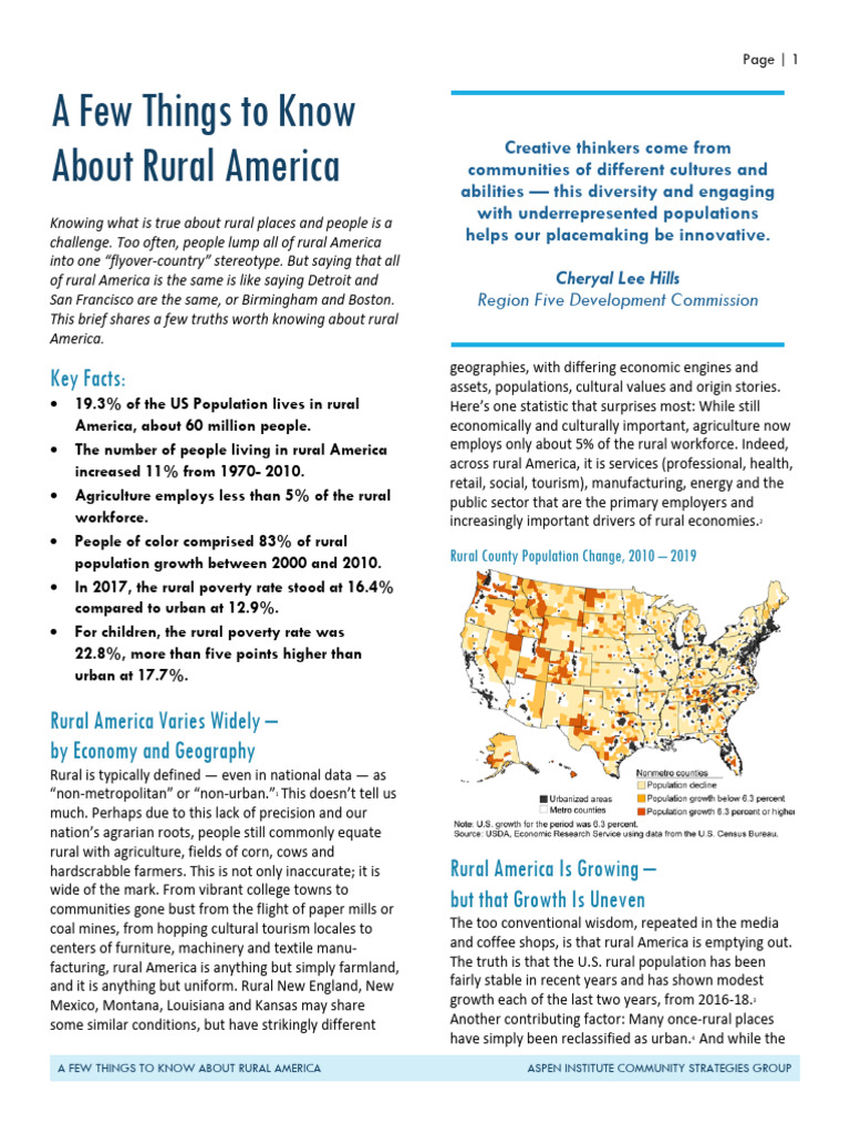 Understanding Rural America: Key Insights | PDF | Poverty | Poverty ...