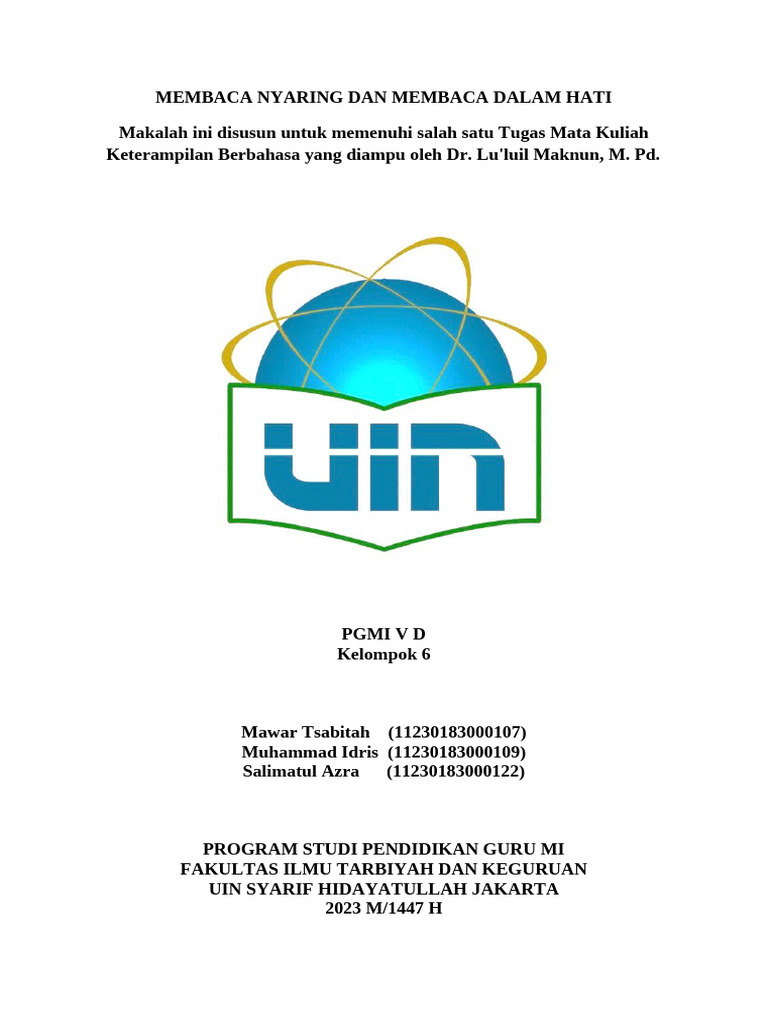 Teknik Membaca Nyaring dan Dalam Hati | PDF