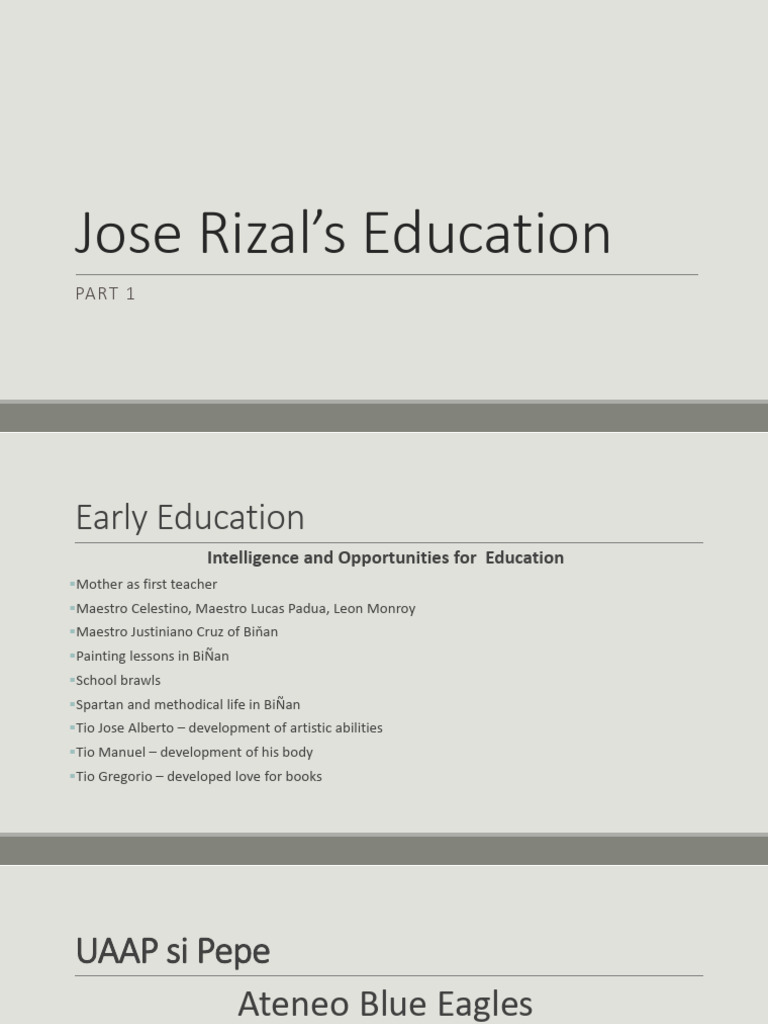 Jose Rizal's Early Education Journey | PDF