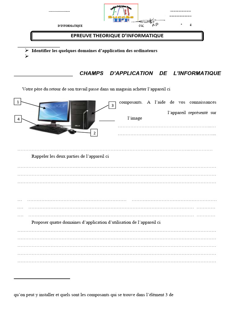 Épreuve théorique d'informatique 2024-2025 | PDF | Technologie ...