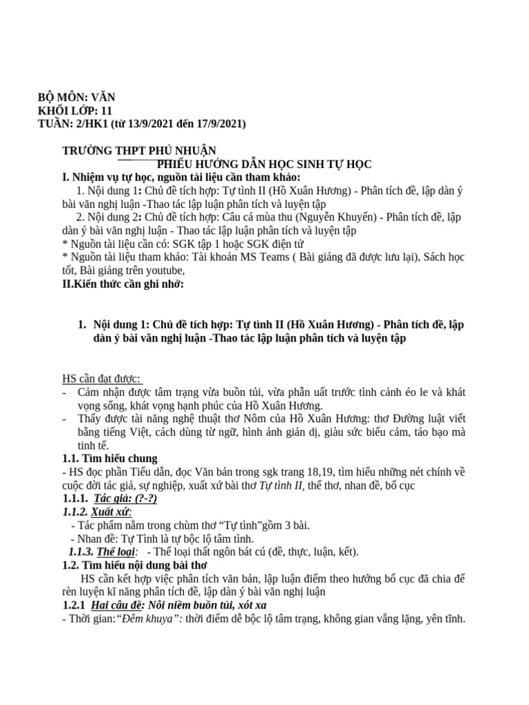 Van 11 Tuan 2 hk1 - 209202182917 | PDF