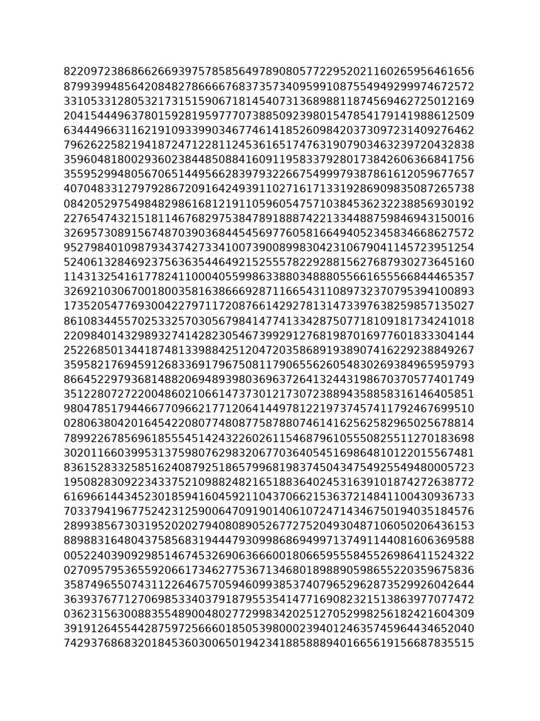 Unique Numeric Data Sequence | PDF