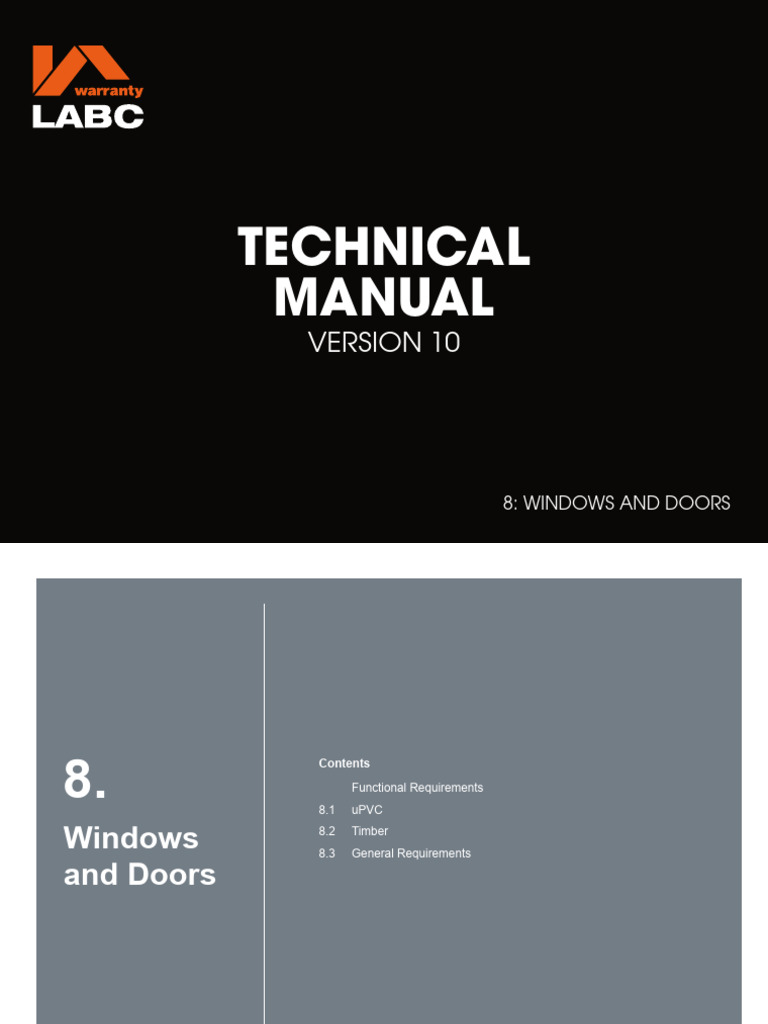Windows and Doors Technical Manual | PDF | Window | Door