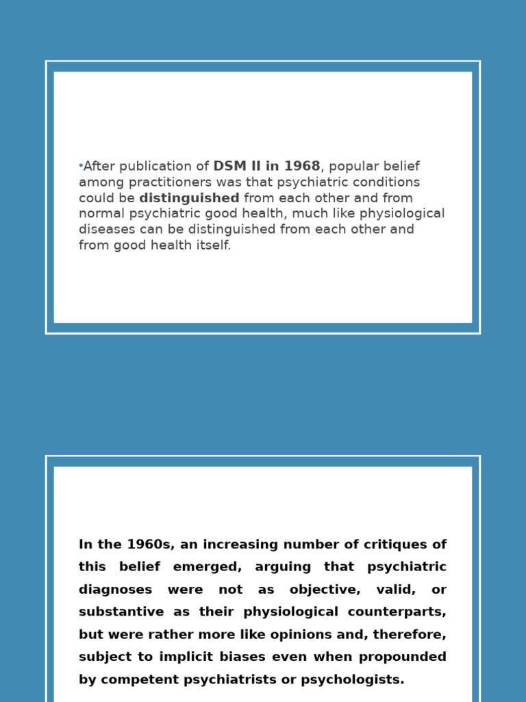 Rosenhan's Psychiatric Diagnosis Study | PDF | Mental Disorder | Dsm 5