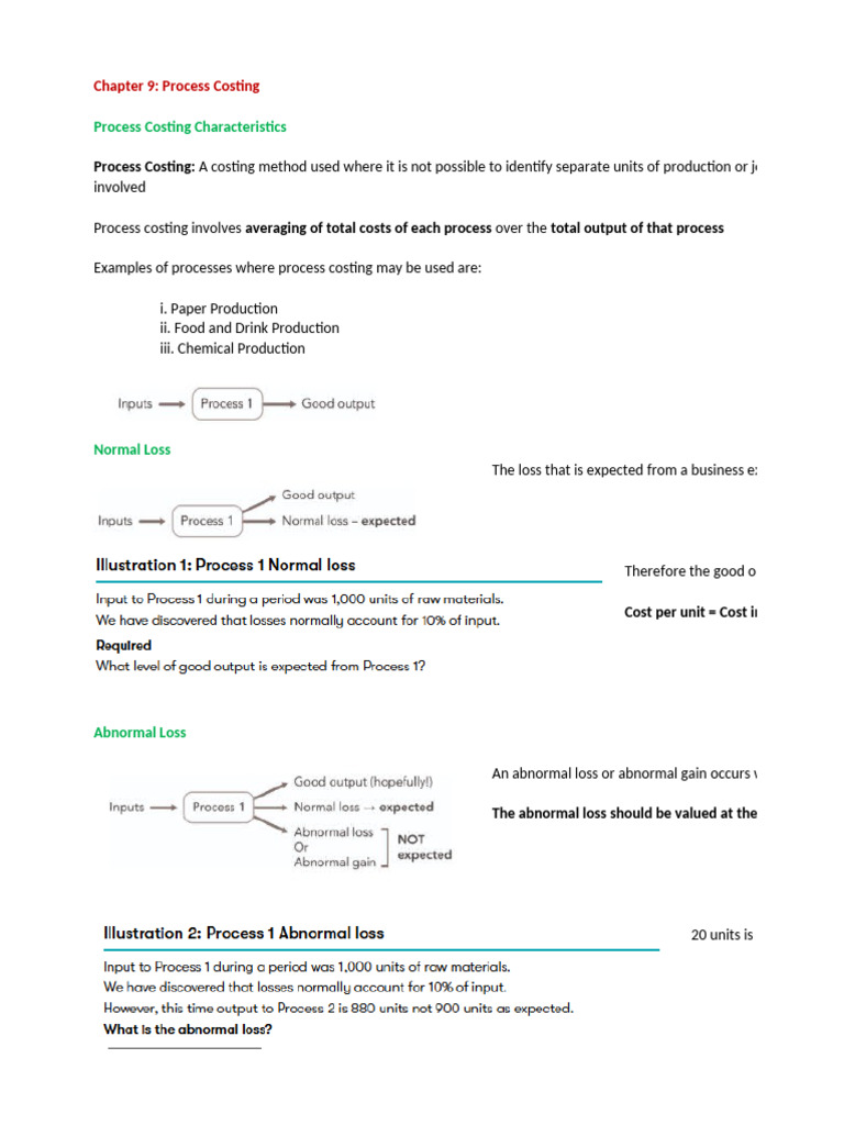 Understanding Process Costing Methods | PDF | Cost Of Goods Sold ...