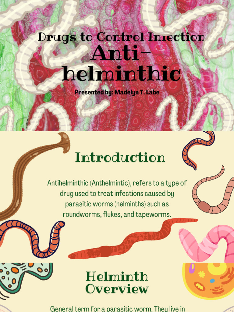 Antihelminthic Drugs for Worm Infections | PDF | Medical Specialties ...