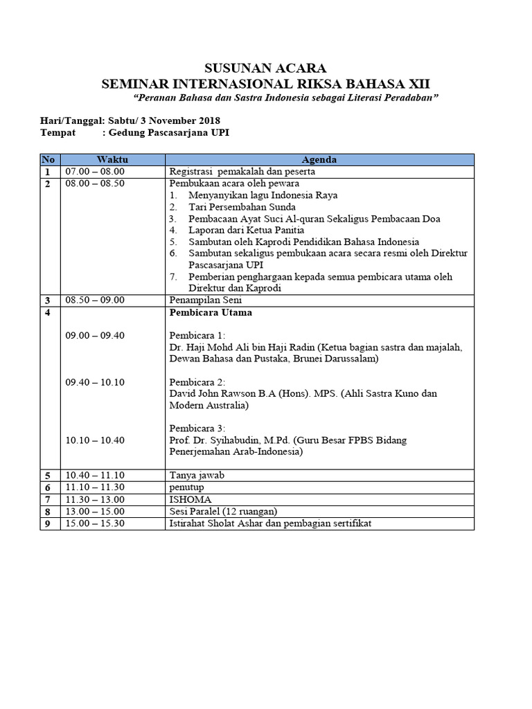 Seminar Internasional Riksa Bahasa XII | PDF