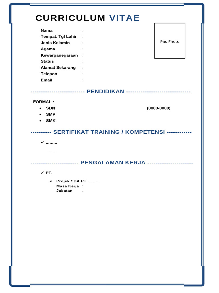 Template CV | PDF