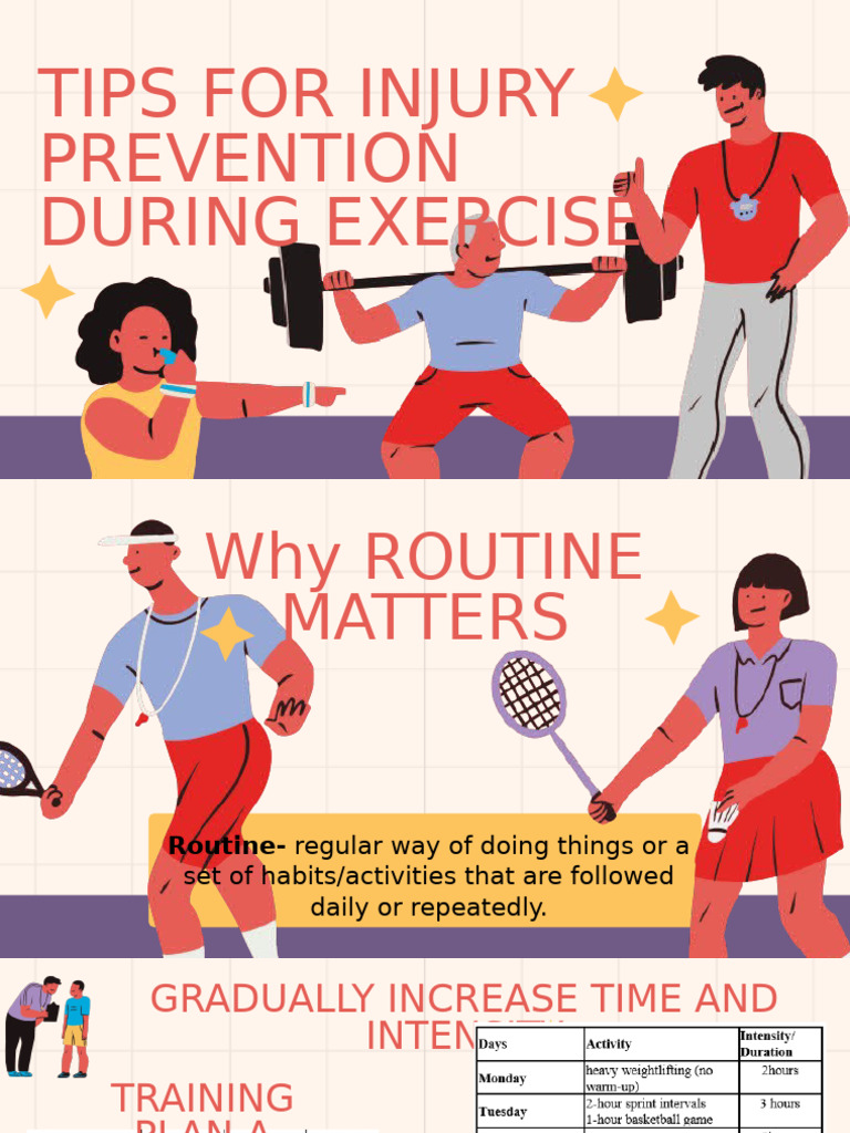 Tips For Injury Prevention During Exercise | PDF