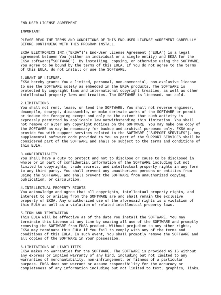 Eula | PDF | License | Private Law