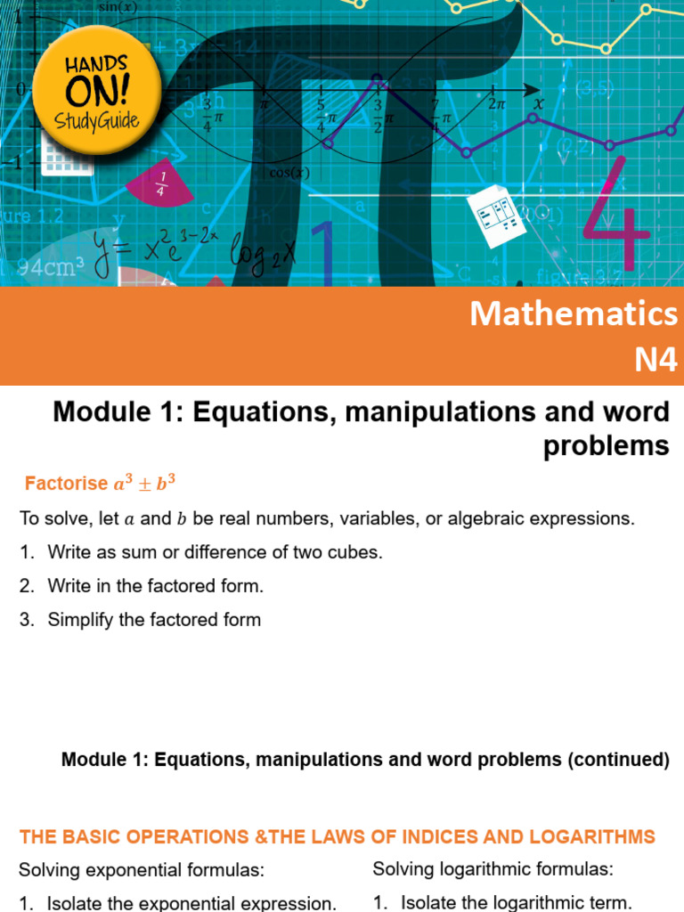 Mathematics N4 | PDF | Integral | Trigonometric Functions