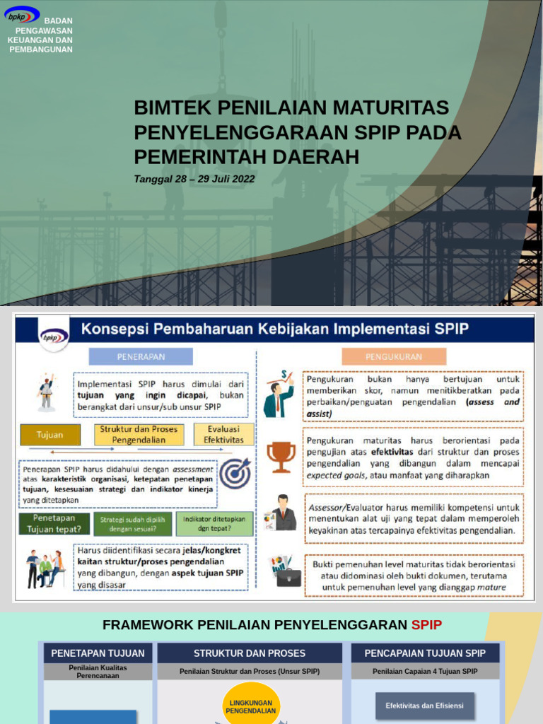 Bimtek PM SPIP Terintegrasi Pemda | PDF