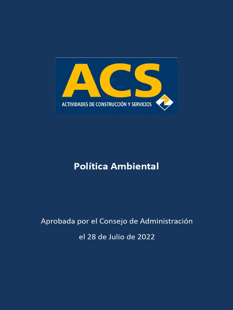 Política Ambiental | PDF | Política de medio ambiente | Contaminación