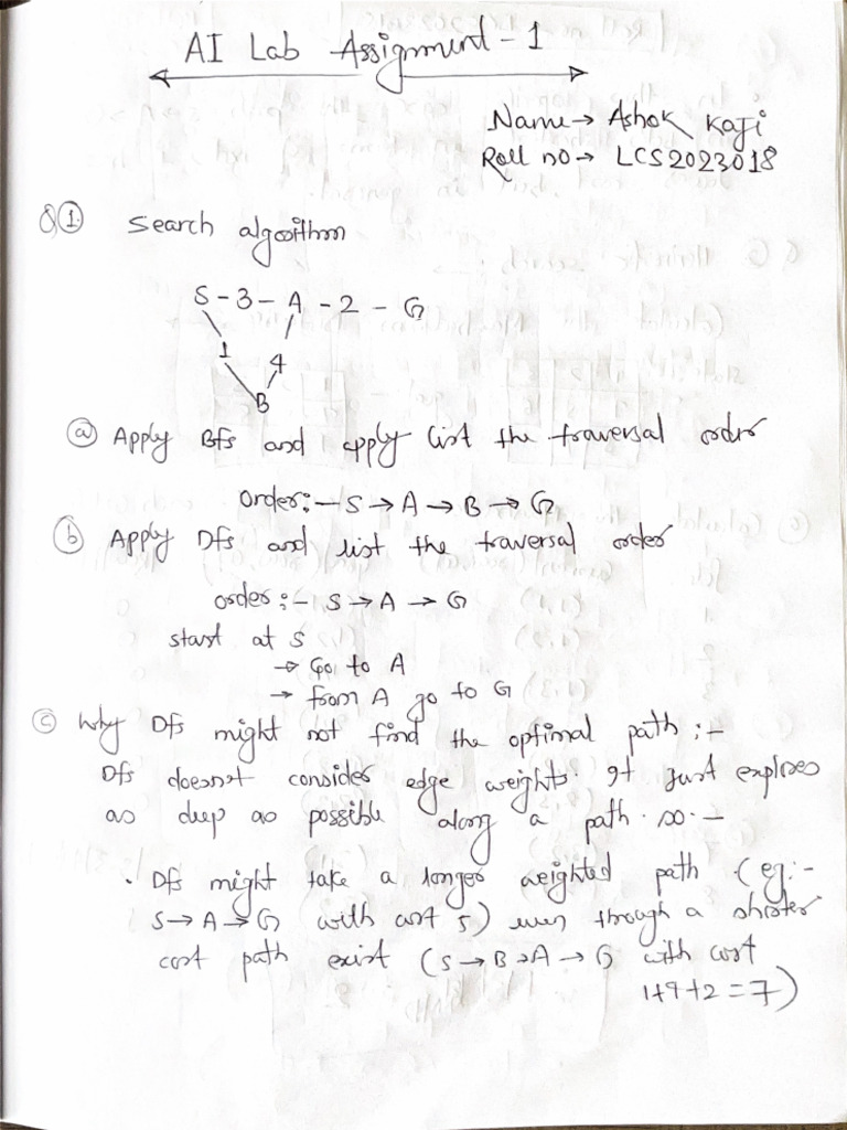 AI Lab Assignment - 1 | PDF