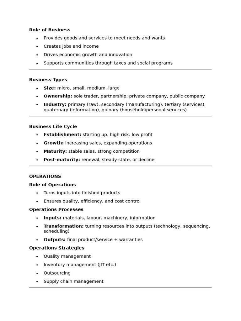 Understanding Business Functions and Operations | PDF