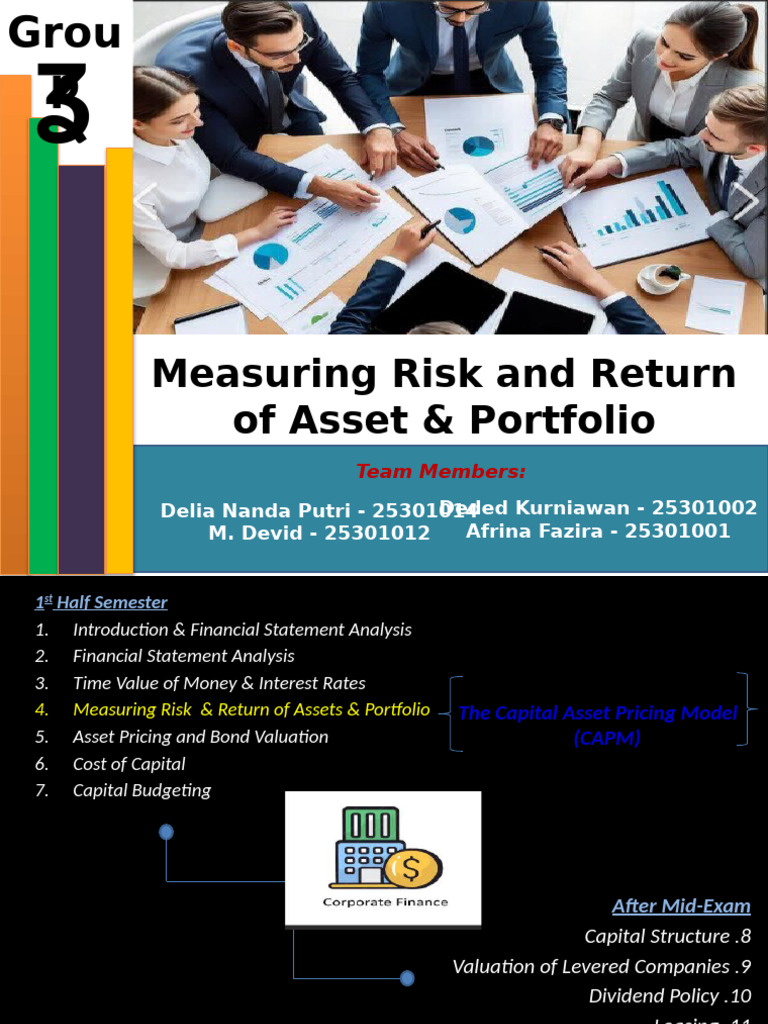 Risk and Return in Asset Portfolios | PDF | Standard Deviation | Variance