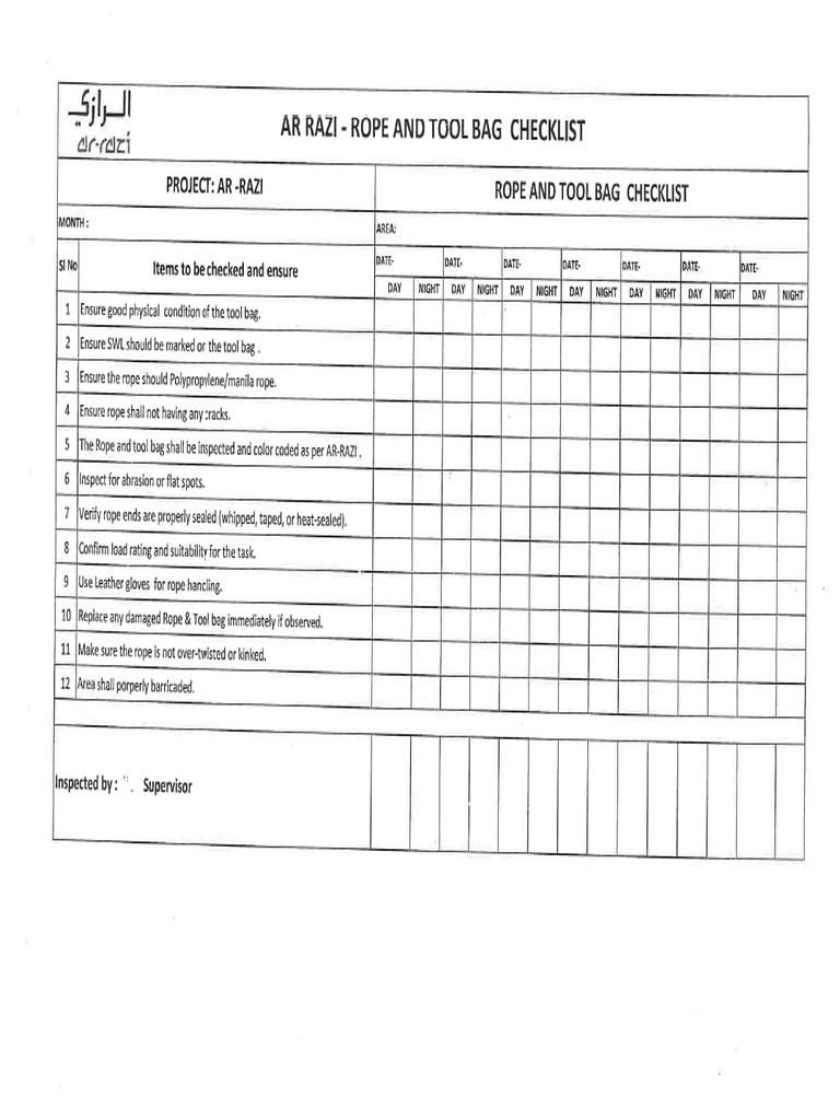 Rope Pulley Checklist | PDF
