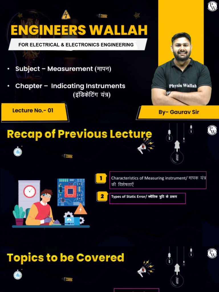 Indicating Instruments 01 - Class Notes | PDF