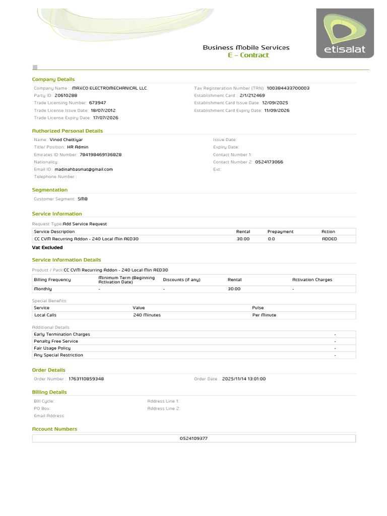 E Contract | PDF | Value Added Tax | Business