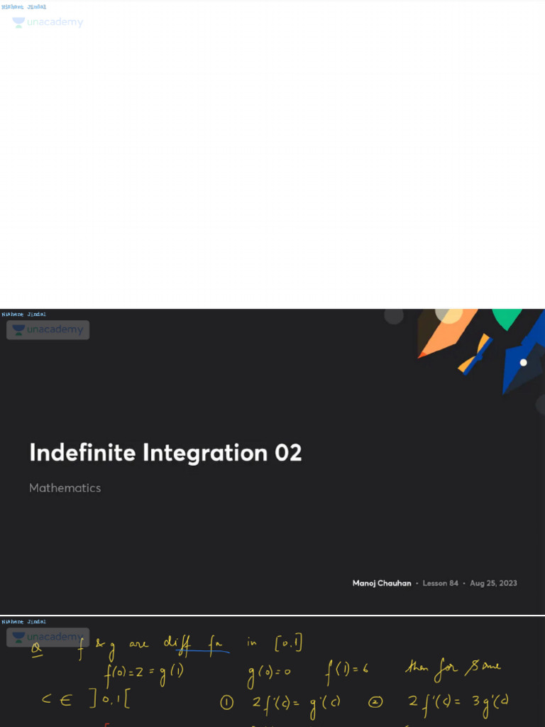 156 Indefinite Integration 02 Notes Manoj Chauhan JindalJi247 | PDF
