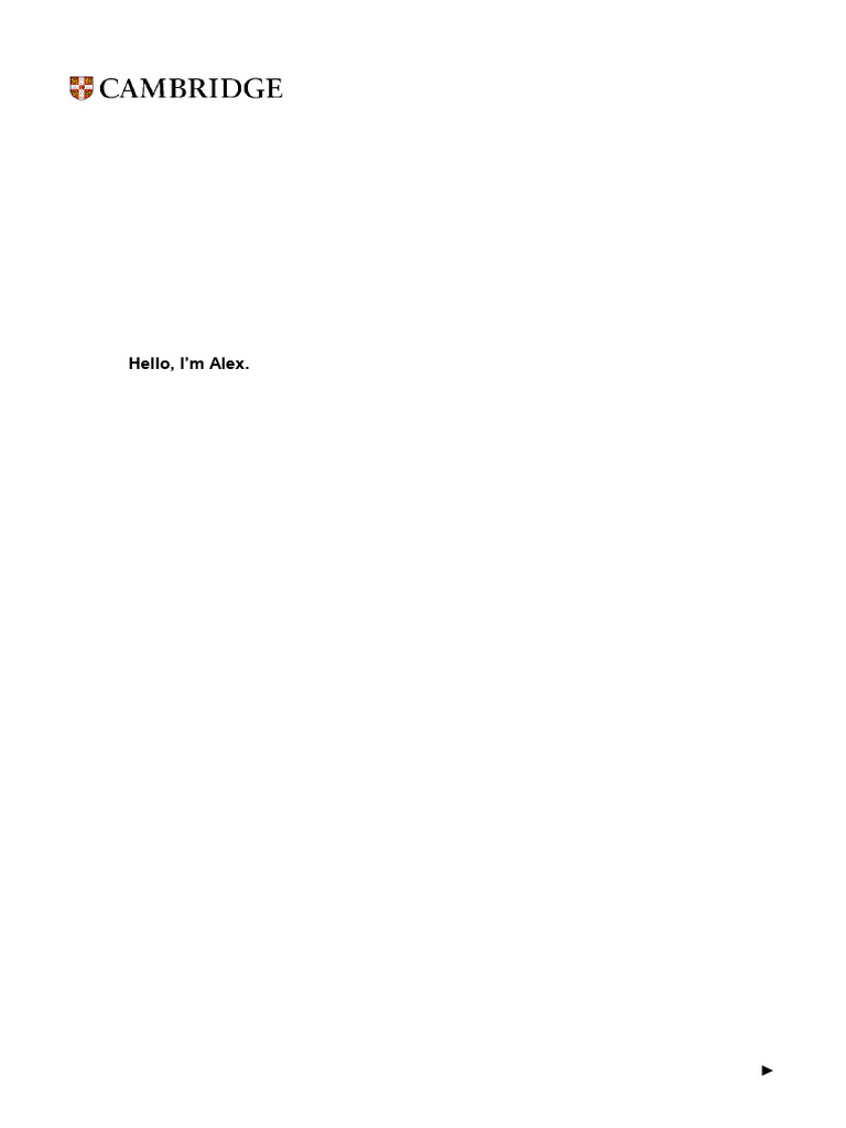 Empower Second Edition A1 Unit Progress Test 1 Audioscript Version | PDF
