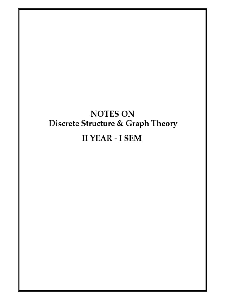 Discrete Structures & Graph Theory Notes | PDF | Prime Number ...