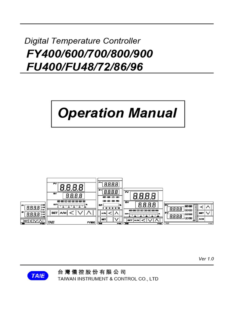 Digital Temperature Controller Manual | PDF | Alternating Current | Relay