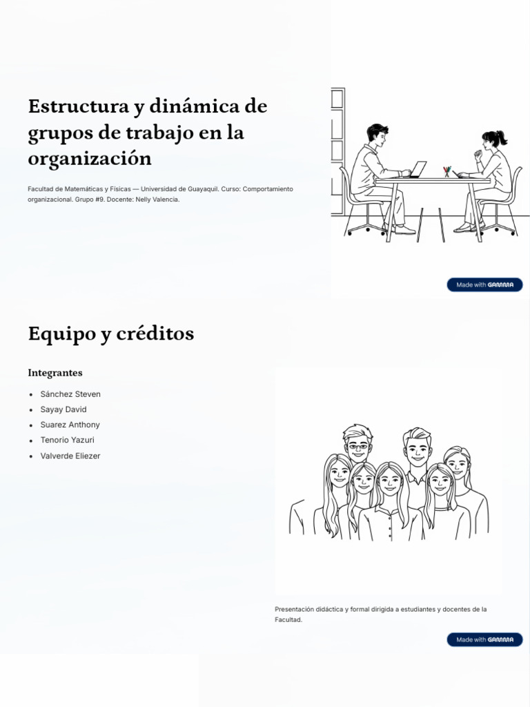 Estructura y Dinamica de Grupos de Trabajo en La Organizacion | PDF ...