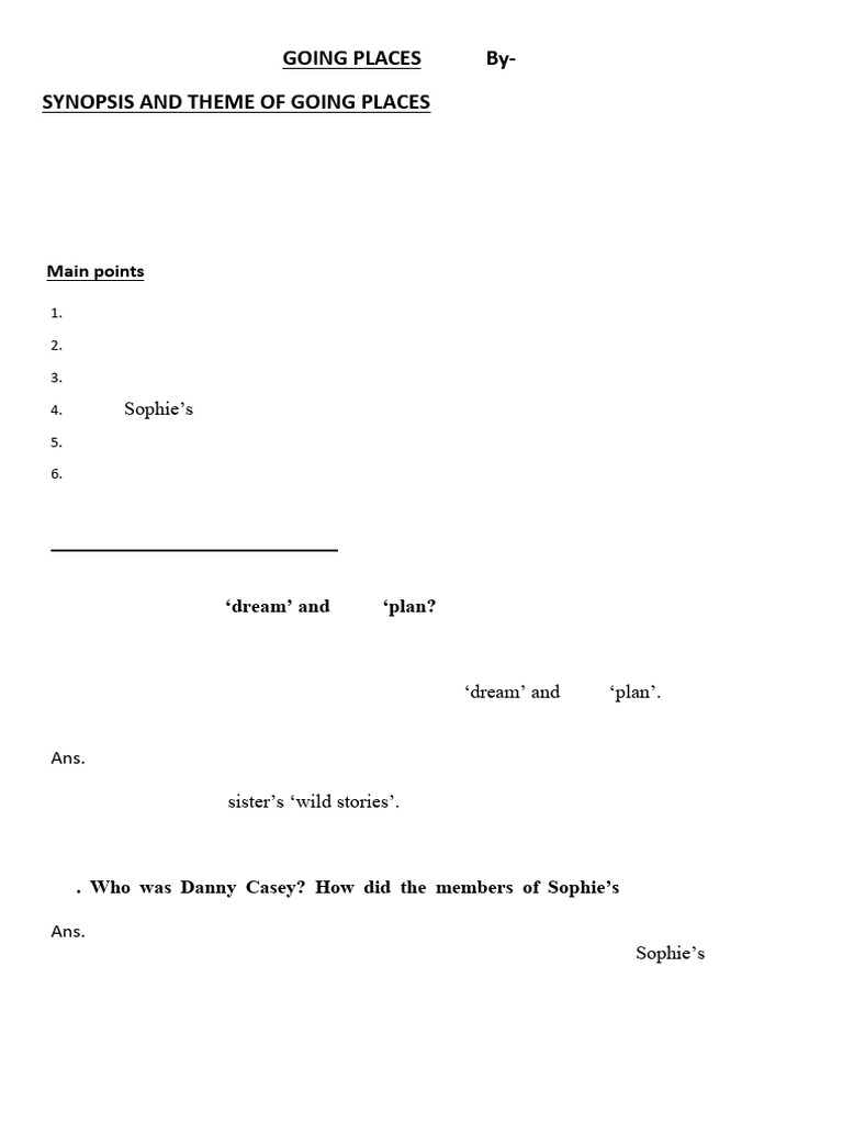 Final Notes Going-Places | PDF