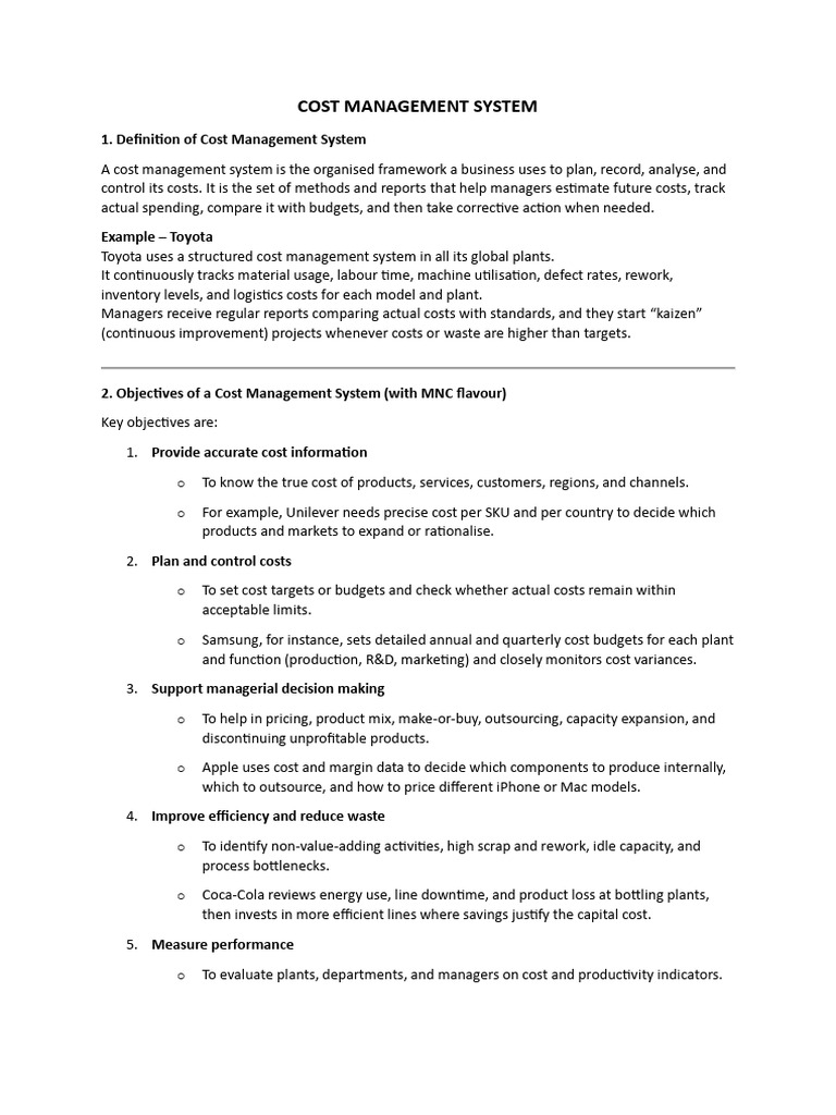 UNIT 1 AC&PA | PDF | Supply Chain Management | Cost Accounting