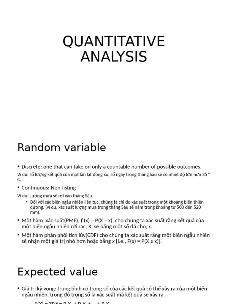 Quantitative Analysis | PDF