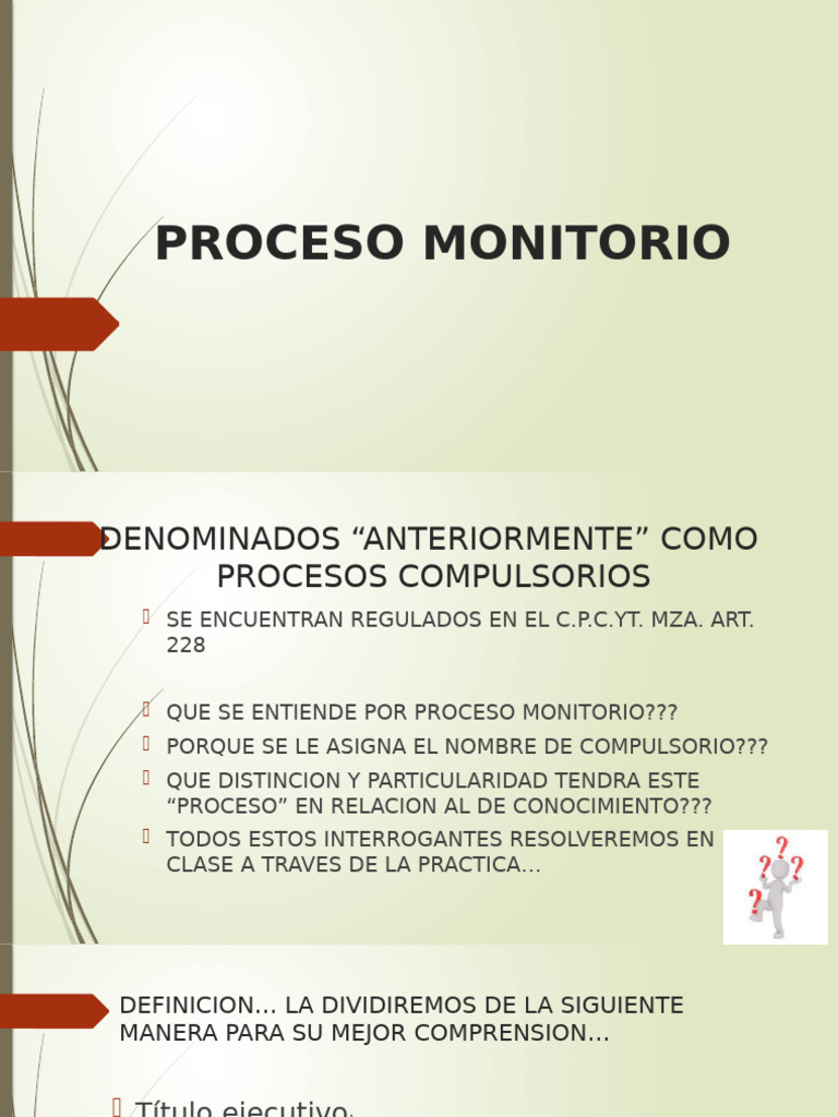 Proceso Monitorio | PDF