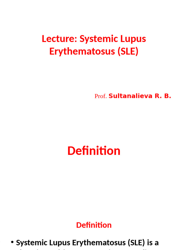 Understanding Systemic Lupus Erythematosus | PDF | Autoimmunity | Medicine
