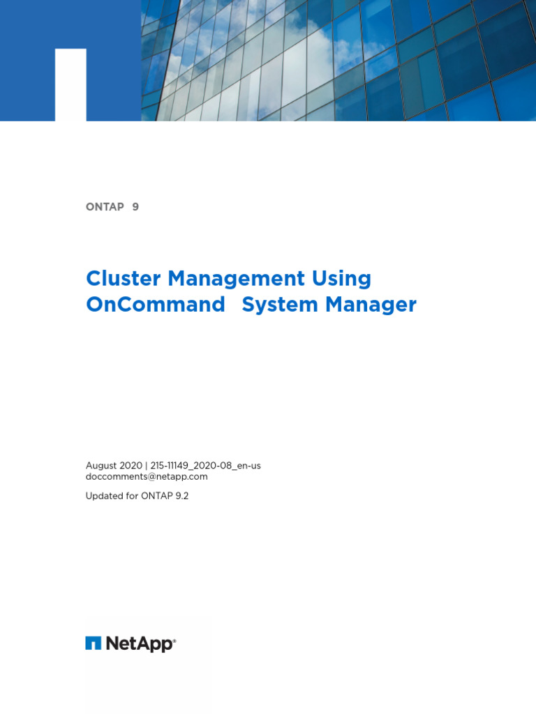 Cluster Management Using System Manager 92 and Earlier | PDF | Hard ...