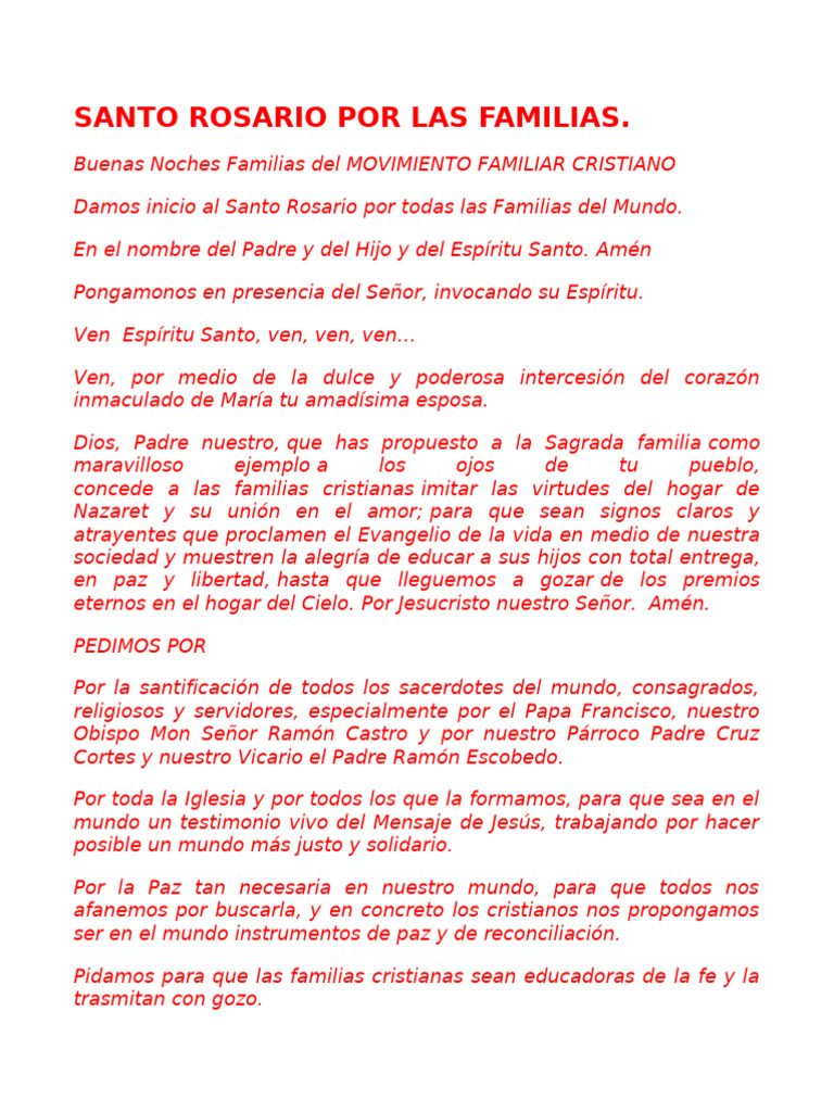 MFC Guia para Rezar El Rosario | PDF | María, madre de Jesús | orador ...