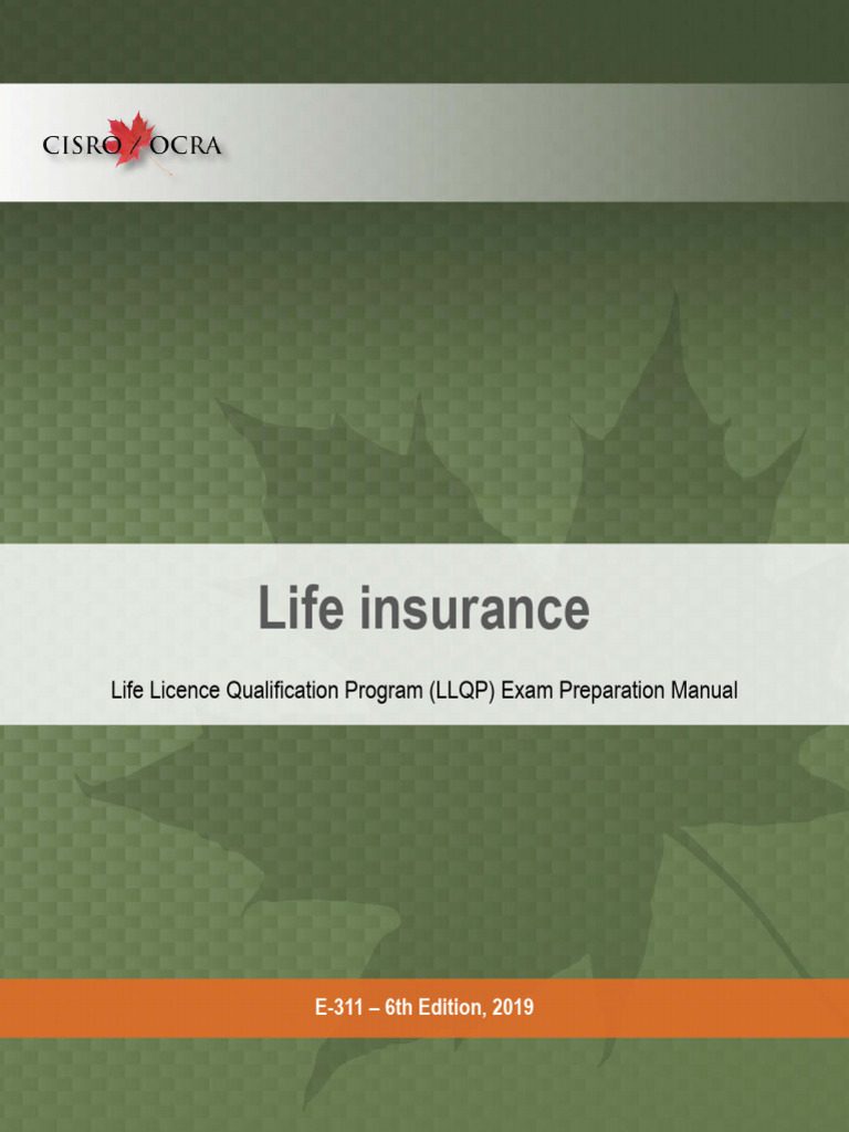 LLQP Life Insurance Exam Prep Manual | PDF | Life Insurance | Insurance