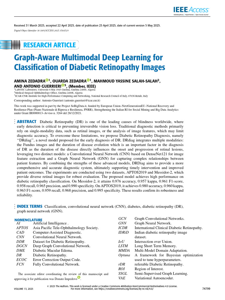 Multimodal Deep Learning for Diabetic Retinopathy | PDF | Machine ...