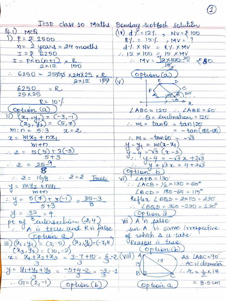 Math Problem Solutions and Explanations | PDF