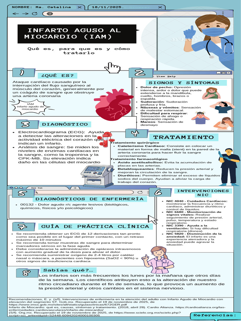 Galicia Nava Ma. Catalina - Infografia IAM PDF | PDF | Infarto de ...